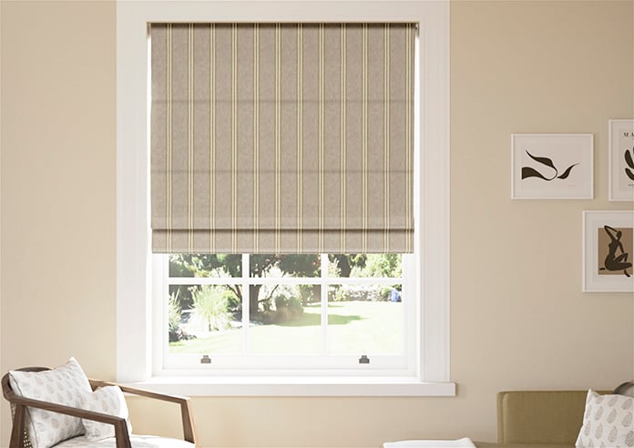Bellagio Stripe, Golden Nectar - Roman Blind - Image 3